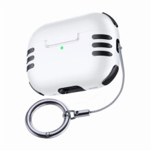 Custodia rigida antiurto in PC compatibile con gli auricolari wireless AirPods Pro2. Vestibilità sicura, resistente e protettiva con moschettone.