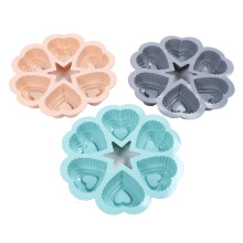 Ensemble de 3 moules à gâteaux et muffins en silicone en forme de cœur – Antiadhésifs, résistants à la chaleur, compatibles four, micro-ondes