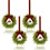 Mini-Weihnachtskränze mit roter Schleife und Glöckchen (4 Stück) 1