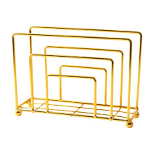 Metal napkin rack for kitchen 6.02x4.25x1.97 in gold black
