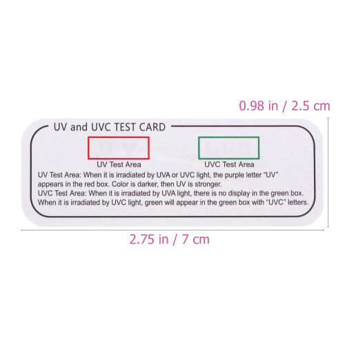 5 pezzi carte test UVC-UVA, strisce indicatrici luce 2