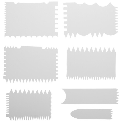 7 Pezzi Spatole Per Pittura Acrilica Con Design A Onda 1