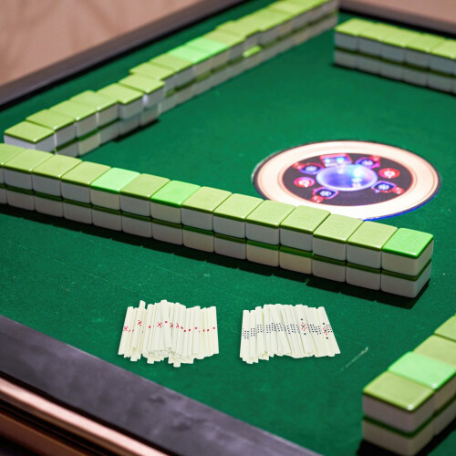 88Pz Accessori Mahjong Bastoncini Beige in Plastica Per Partite E Gare 2