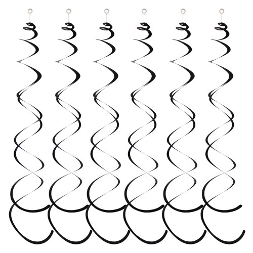 Spiral Pendant Party Streamers Plastic 6 pcs 1