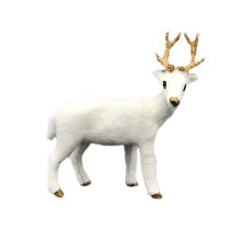 White Deer Ornament With Fine Workmanship For Shelf Table Or Car
