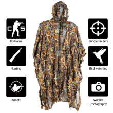 Ghillie-Anzug für Männer Jagd-Kamouflage-Mantel 3D-Blätter Wald 160x120cm