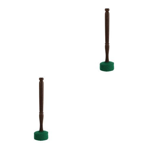 2Pièces Maillet Bois Vert Bol Chant Accessoire Bois Durable Et Élégant