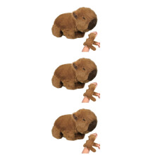 3Pièces Bracelet Slap Peluche Marron Huggers Animal Décoratif