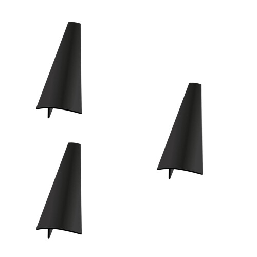 3Pcs Black Silicone Oven Guard Flexible No-Mess Stove Gap Protector
