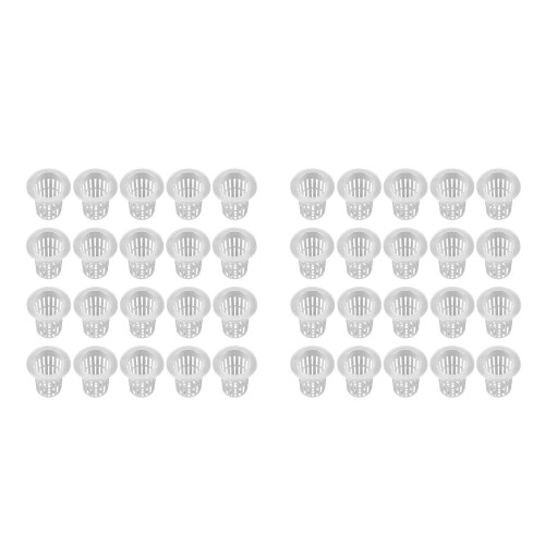 100Stk Schlitz Netztöpfe Kunststoff Pflanzkörbe Transparent