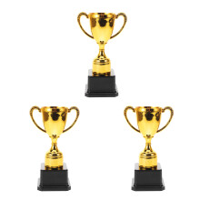 3Pcs Durable Plastic Mini Trophy Kids Award Prize Cup Party Supplies