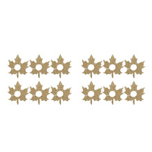 12Pcs Thanksgiving Wine Glass Rings Non-Woven Golden Cup Identifiers
