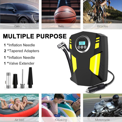 12V Digital Tyre Inflator 150PSI Car Pump Air Compressor Light 1