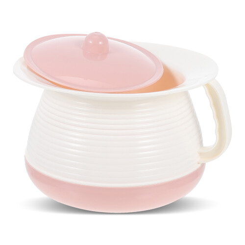 Small Plastic Spittoon With Lid Portable Chamber Pot For Elderly Kids 2