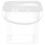 2L Plastic Square Food Bucket with Lid Handle Clear Storage 8