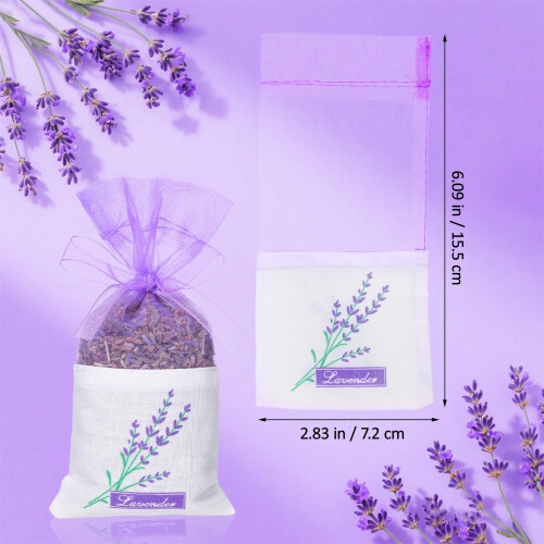 25 Pezzi Sacchetti Vuoti Alla Lavanda Con Stampa Floreale 1