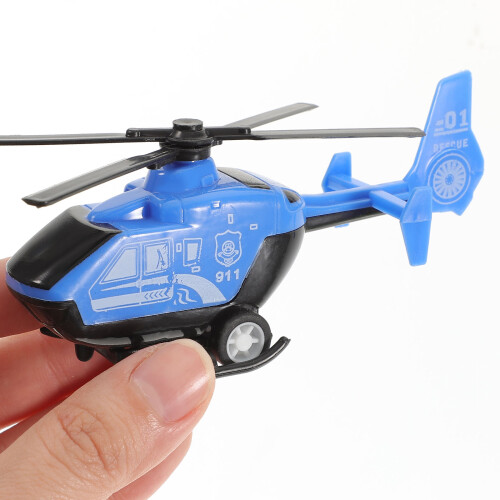 6 Pezzi Mini Elicottero Giocattolo Inerziale Plastica Per Bambini 2