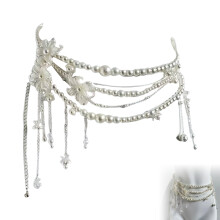 (Flower pearl waist chain) Chaîne de Taille Perles - Cadeau Anniv