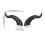 (Black) Motorcycle Helmet Devil Horns - 2PCS Detachable Decor 1