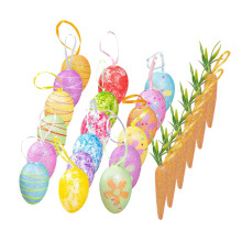 Ornamenti pasquali da appendere in schiuma multicolore leggeri per decorazioni da appendere all'albero per feste, soggiorno, atmosfera primaverile,