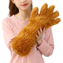Guanti a zampa d'orso soffici, guanto a zampa di peluche, guanto a dita intere a forma di orso dei cartoni animati, accessori per costume di