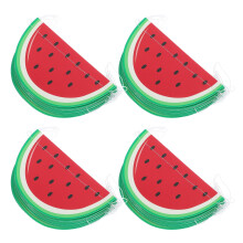 4 stk. vannmelonfestbanner med enkel montering og festlig flerfarget design