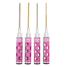 Non Slip Handle Hex Screw Driver Set for RC Hobby, Car Tool Kit with Precision Cut Tips and Hollow Design, Durable Titanium Plated RC Hex Driver