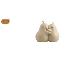 Set di 2 cestini portaoggetti e fermalibri in ceramica, realizzati a mano, ideali per casa, ufficio, cucina e libreria.