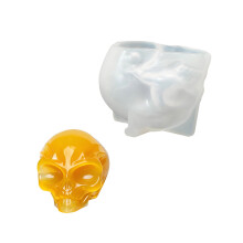 Teschio in silicone unico per creazioni artistiche in resina, Halloween e regali.