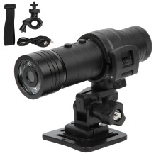 Waterproof & Dustproof Sports Action Camera with Night Vision Flashlights Full HD Resolution Wide Angle Lens for Motorbike Climbing Camping and