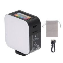 Ultraheldere LED-videolamp, mini-LED-invullicht met cold shoe-bevestiging, dimbaar, werkt op batterijen, lange levensduur, magnetisch ontwerp,