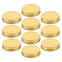 10 Stück auslaufsichere goldene Dosenverschlüsse aus Metall für Weithalsgläser und zur Lebensmittelkonservierung