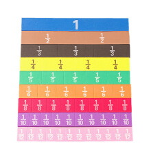 Montessori Math Magnetic Tiles Visual Learning Fraction Bars Educational Kit Hands-On Rainbow Math Manipulatives With Thick Magnet Backing For
