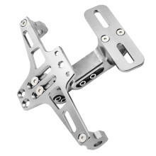 Support de plaque d'immatriculation pour moto, cadre en aluminium réglable pour plaque d'immatriculation arrière