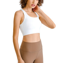 Breathable Sports Bra for Women, Moisture Wicking Bra with Perforated Holes and Adjustable Racerback Bra Straps, Moderate Support Workout Bra for Gym