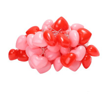 Red LED Heart String Lights, 59" 10-Light, Valentine's/Birthday/Proposal Decor – Romantic Ambiance, Compatible with Standard Outlets