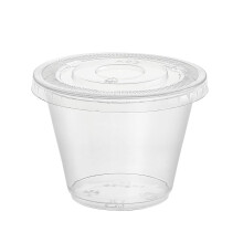 Plastic portion cup with lid 50 pack