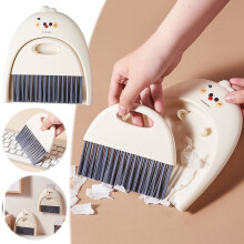 Mini set da scrivania con paletta e spazzola – Kit di pulizia compatto in plastica con paletta robusta, 1 scopa e 1 paletta per piccoli spazi