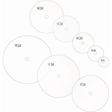 8 db átlátszó akril sashiko sablon (2-9 cm), újrafelhasználható geometriai sablonok barkácsoláshoz, scrapbookinghoz és kézműveskedéshez