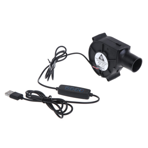 USB5V Ανεμιστήρας Turbo με Ρυθμιστή Ταχύτητας Φορητός Ανεμιστήρας 2500RPM για BBQ, Γκριλ,