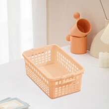 Contenitori in plastica, cestino bianco/blu/rosa con fori quadrati, due maniglie laterali per un facile trasporto, organizer per la casa.