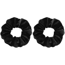 2 unidades de elásticos de cabelo pretos para mulheres e meninas, elásticos grossos para cabelo, prendedores de rabo de cavalo, acessórios de