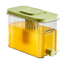 Drink Dispenser for Fridge Water Container with Spigot Leakproof Fridge Drink Dispenser Kitchen Counter Use for Hot and Cold Beverage security