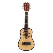 Dukkehustilbehør Gitarpynt, Miniatyrgitarmodell Hjemmedekor Ornament Musikkinstrument Miniatyr Ikke-spillbar Gitar Håndlaget