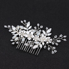 Accessoires de coiffure de mariée en cristal, élégant accessoire de tête argenté pour femme, 1 ensemble