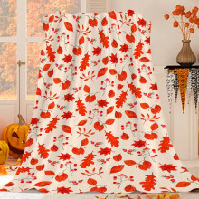 Red Throw Blankets Flock Soft and Cozy Farmhouse Reversible Floral Print for Couch, Bed, Living Room 59.06x 78.74 Inches