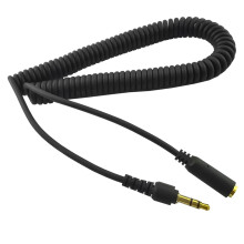 3.5mm Female to Male Extension Cable Stereo Coiled Cable for Microphones and Headphones, Durability Headsets Cord