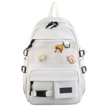 Breathable Shoulder Straps Bookbag For High School Teens, Water Resistant Aesthetic Backpack With Laptop Compartment Anti-Theft Zipper Pocket