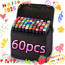 (60 Colors) 60-Color Double-Ended Marker, Artist Drawing Art Marker, Adult Coloring Painting Supplies, Perfect Christmas And New Year Gifts