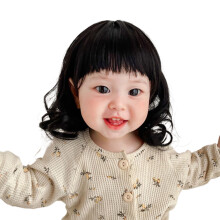 Rayon Cute Hat Headwear Girls Short Hair Hat Kids Curly Hat Rayon Hair Hat Kids Photograph for Kids